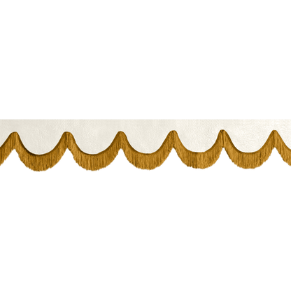 Gardin forrude nappa skyhvid - 12cm - KJoF - Guld - 5cm
