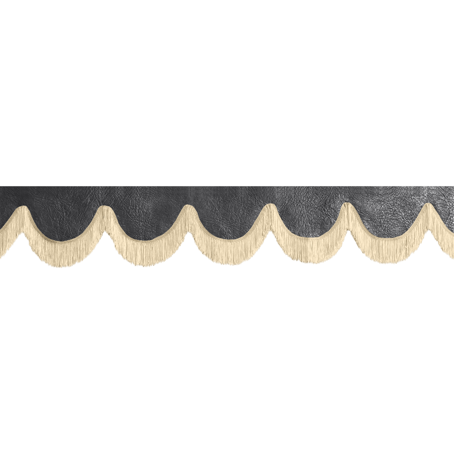 Gardin forrude nappa sort - 12cm - KJoF - Beige - 5cm