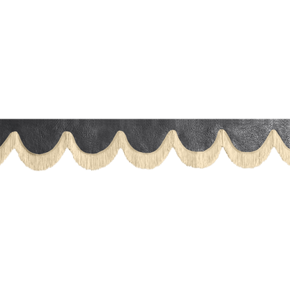 Gardin forrude nappa sort - 12cm - KJoF - Beige - 5cm