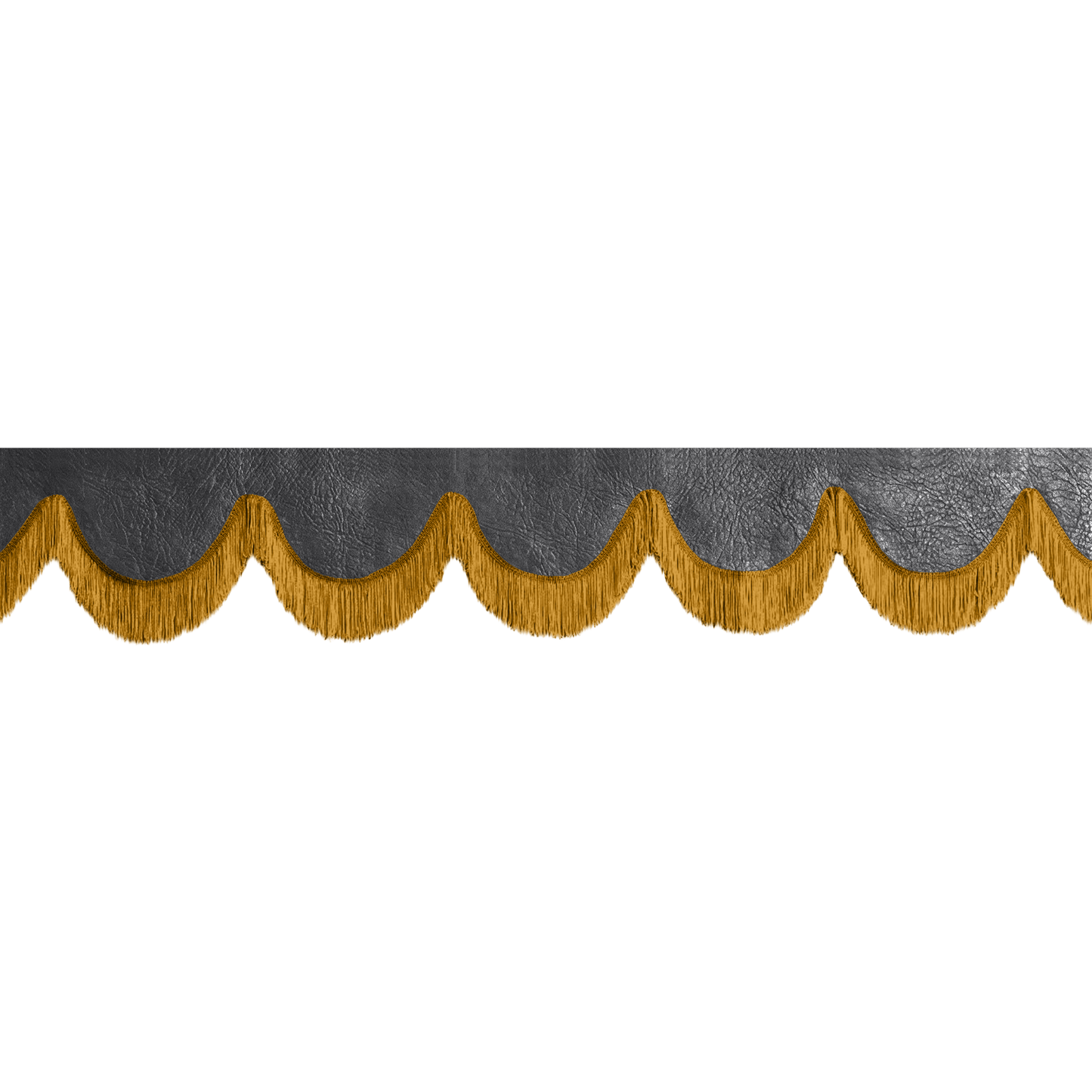 Gardin forrude nappa sort - 12cm - KJoF - Guld - 5cm