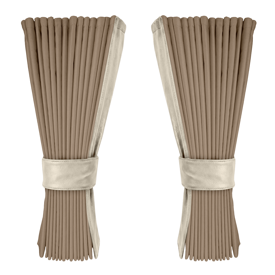 Gardin fossilgrå alcantar med nappa - Lysbeige - KJoF - 