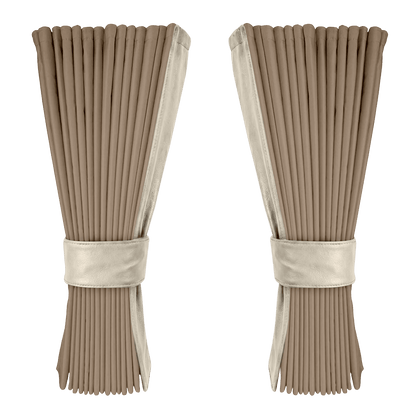 Gardin fossilgrå alcantar med nappa - Lysbeige - KJoF - 