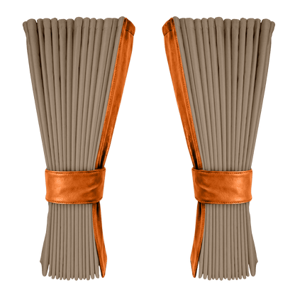 Gardin fossilgrå alcantar med nappa - Orange - KJoF - 