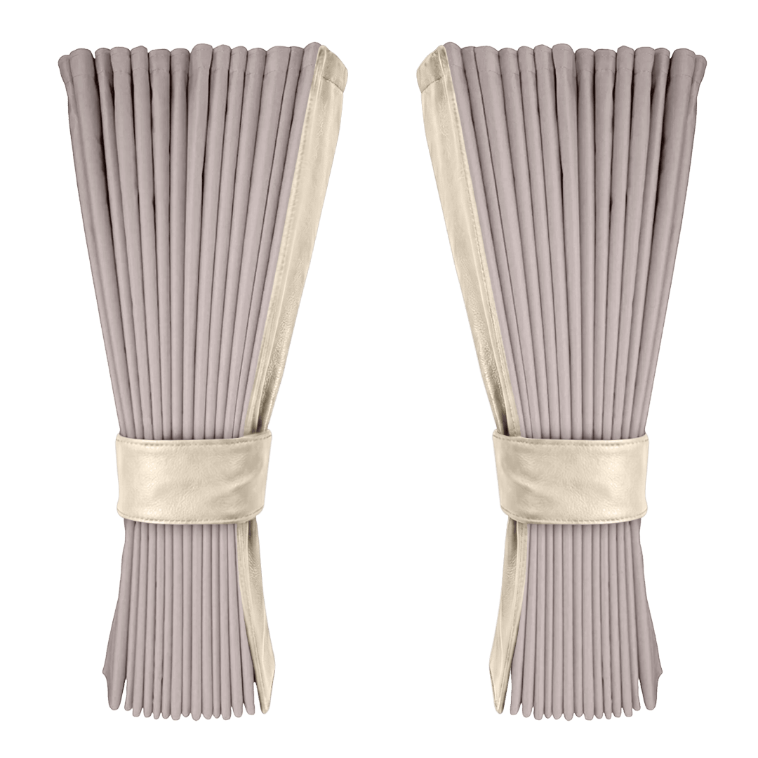 Gardin grå alcantar med nappa - Cream - KJoF - 