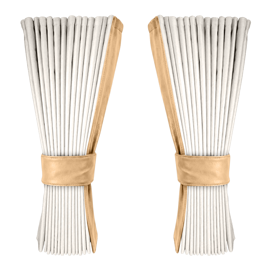 Gardin hvid alcantar med nappa - Beige - KJoF - 