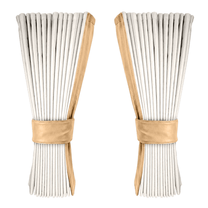 Gardin hvid alcantar med nappa - Beige - KJoF - 