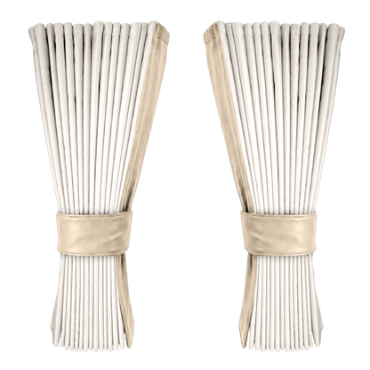 Gardin hvid alcantar med nappa - Beige - KJoF - 