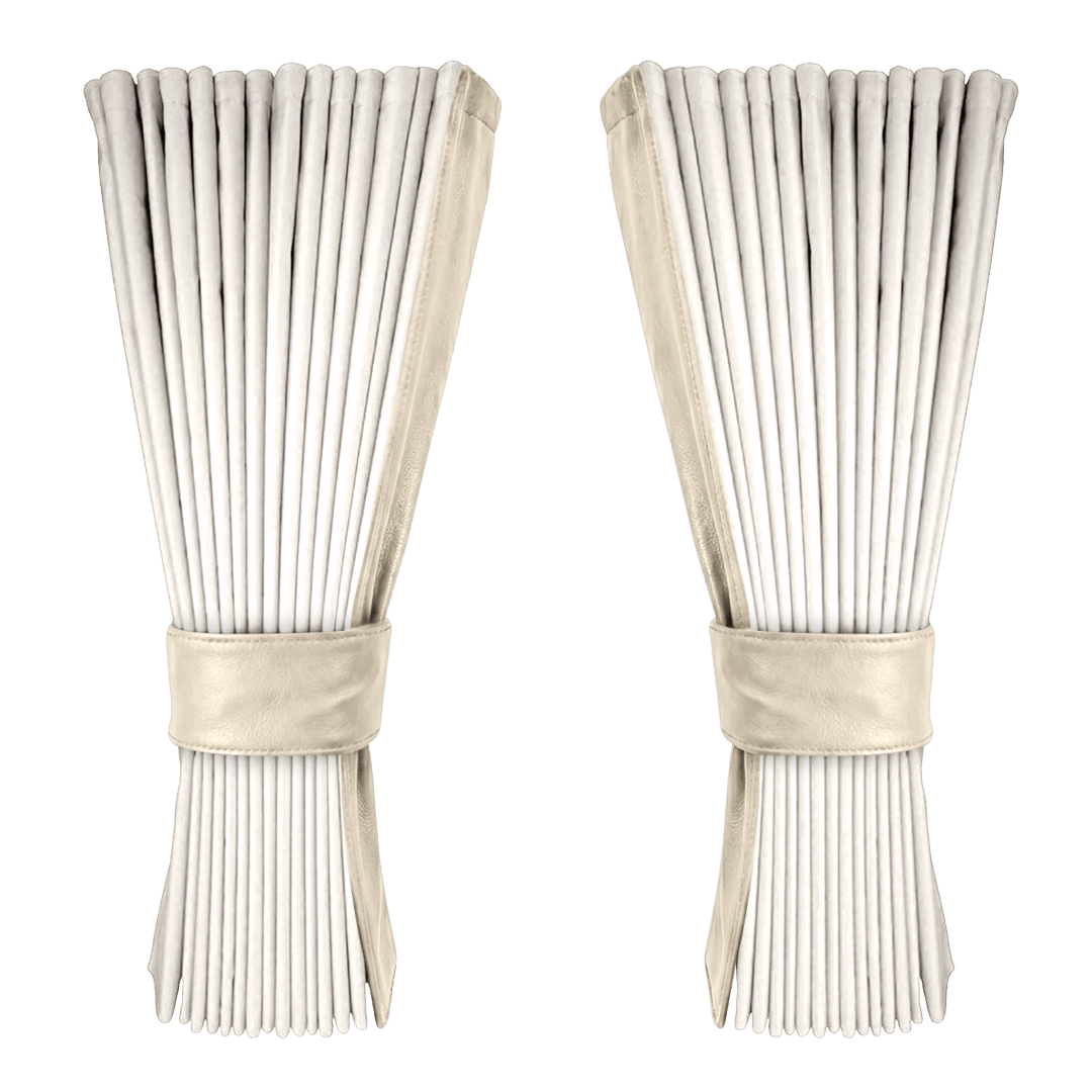 Gardin hvid alcantar med nappa - Cream - KJoF - 