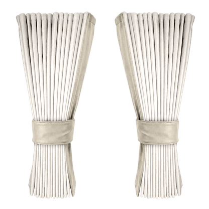 Gardin hvid alcantar med nappa - Lysbeige - KJoF - 