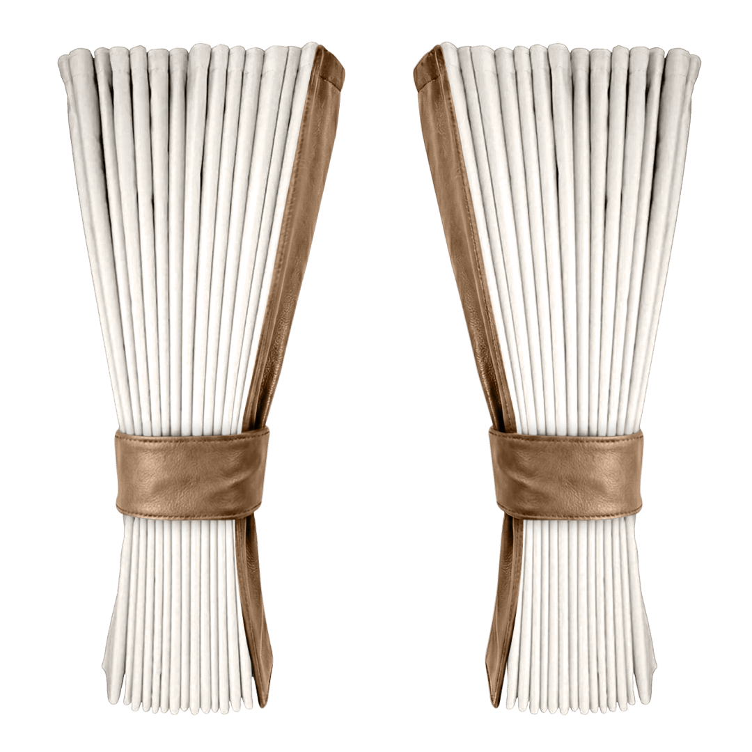 Gardin hvid alcantar med nappa - Nougat - KJoF - 
