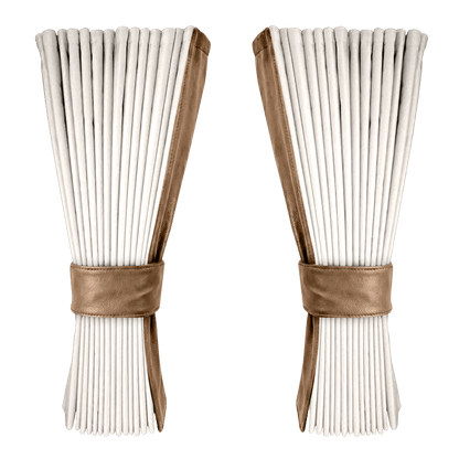 Gardin hvid alcantar med nappa - Nougat - KJoF - 