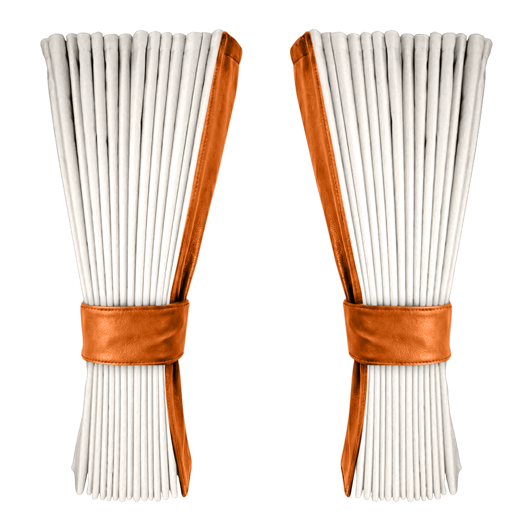 Gardin hvid alcantar med nappa - Orange - KJoF - 