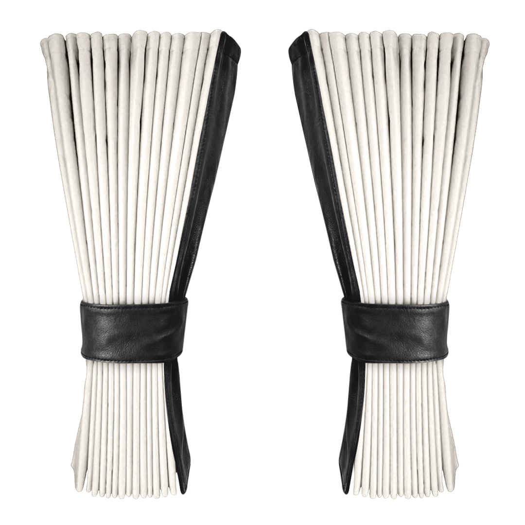 Gardin hvid alcantar med nappa - Sort - KJoF - 