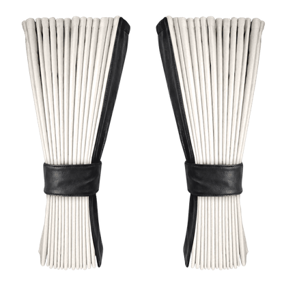 Gardin hvid alcantar med nappa - Sort - KJoF - 