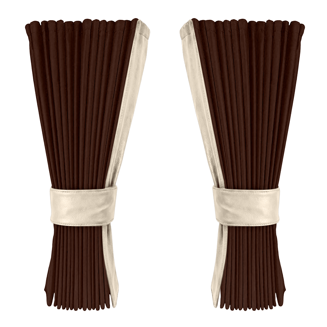 Gardin kaffebrun alcantar med nappa - Cream - KJoF - 