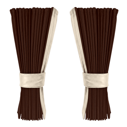 Gardin kaffebrun alcantar med nappa - Cream - KJoF - 