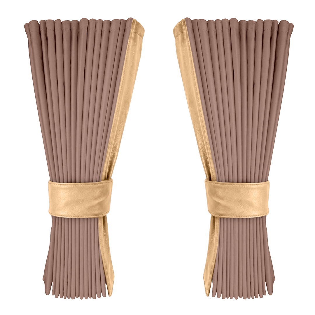 Gardin puderpink alcantar med nappa - Beige - KJoF - 
