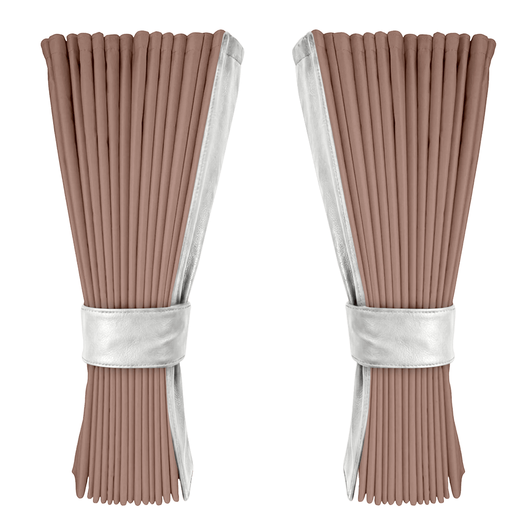 Gardin puderpink alcantar med nappa - Hvid - KJoF - 
