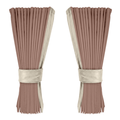 Gardin puderpink alcantar med nappa - Lysbeige - KJoF - 