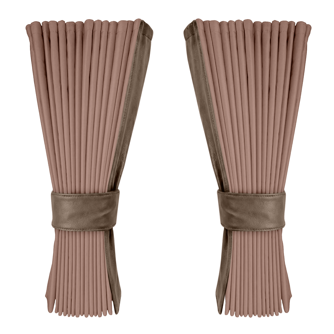 Gardin puderpink alcantar med nappa - Muldvarp - KJoF - 