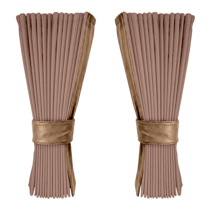 Gardin puderpink alcantar med nappa - Nougat - KJoF - 