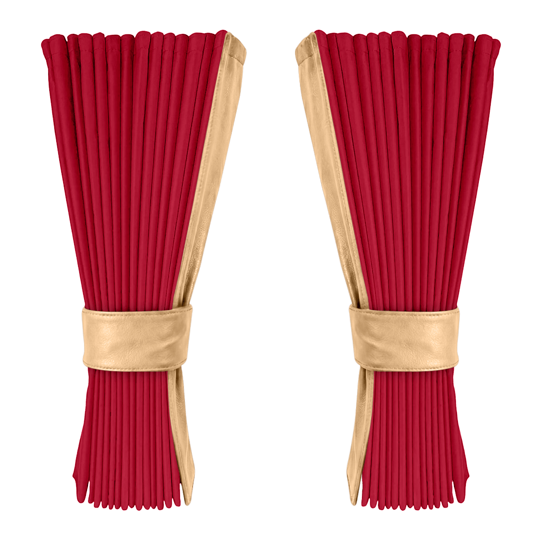 Gardin rød alcantar med nappa - Beige - KJoF - 