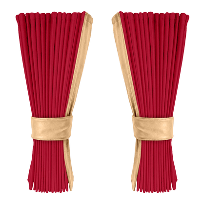 Gardin rød alcantar med nappa - Beige - KJoF - 