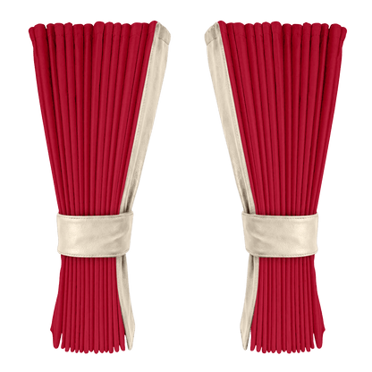 Gardin rød alcantar med nappa - Cream - KJoF - 