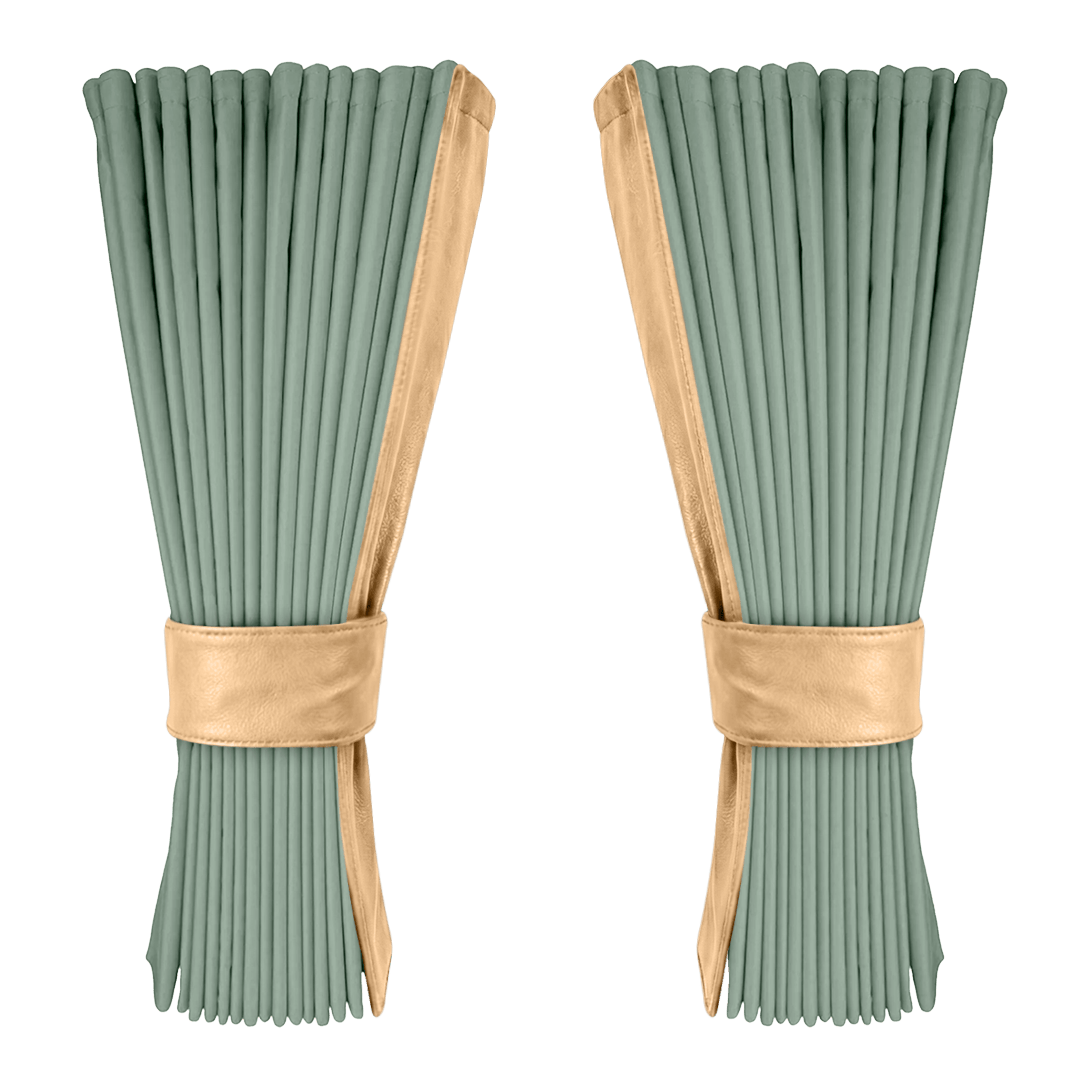 Gardin salviegrøn alcantar med nappa - Beige - KJoF - 