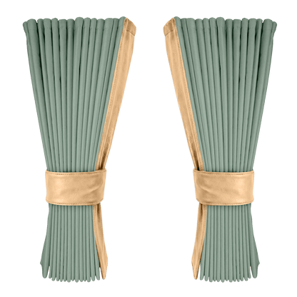 Gardin salviegrøn alcantar med nappa - Beige - KJoF - 
