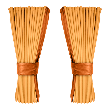 Gardin sennepsgul alcantar med nappa - Orange - KJoF - 