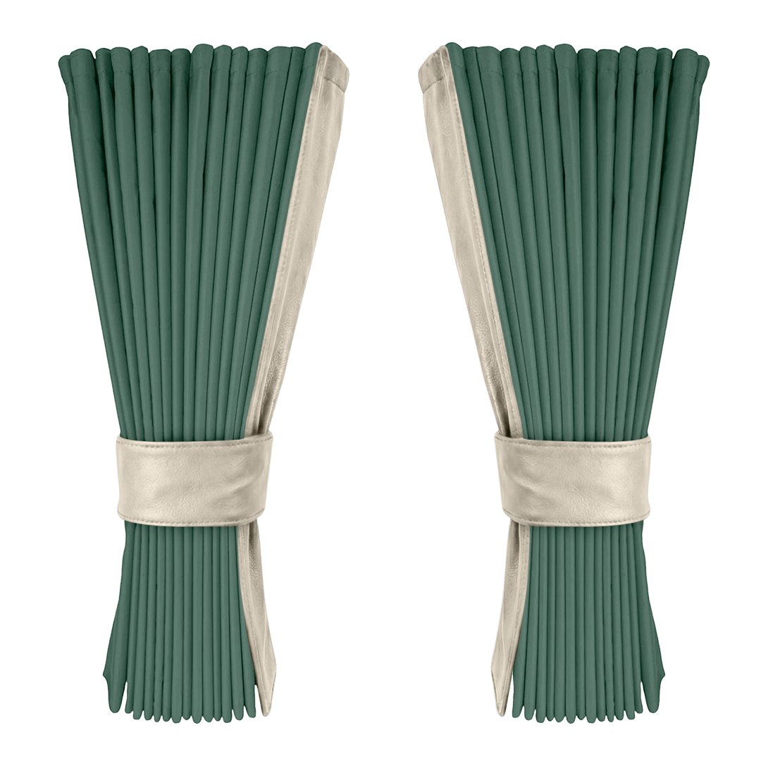Gardin skovgrøn alcantar med nappa - Lysbeige - KJoF - 