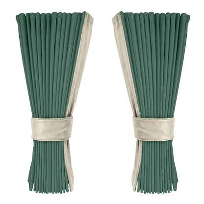 Gardin skovgrøn alcantar med nappa - Lysbeige - KJoF - 