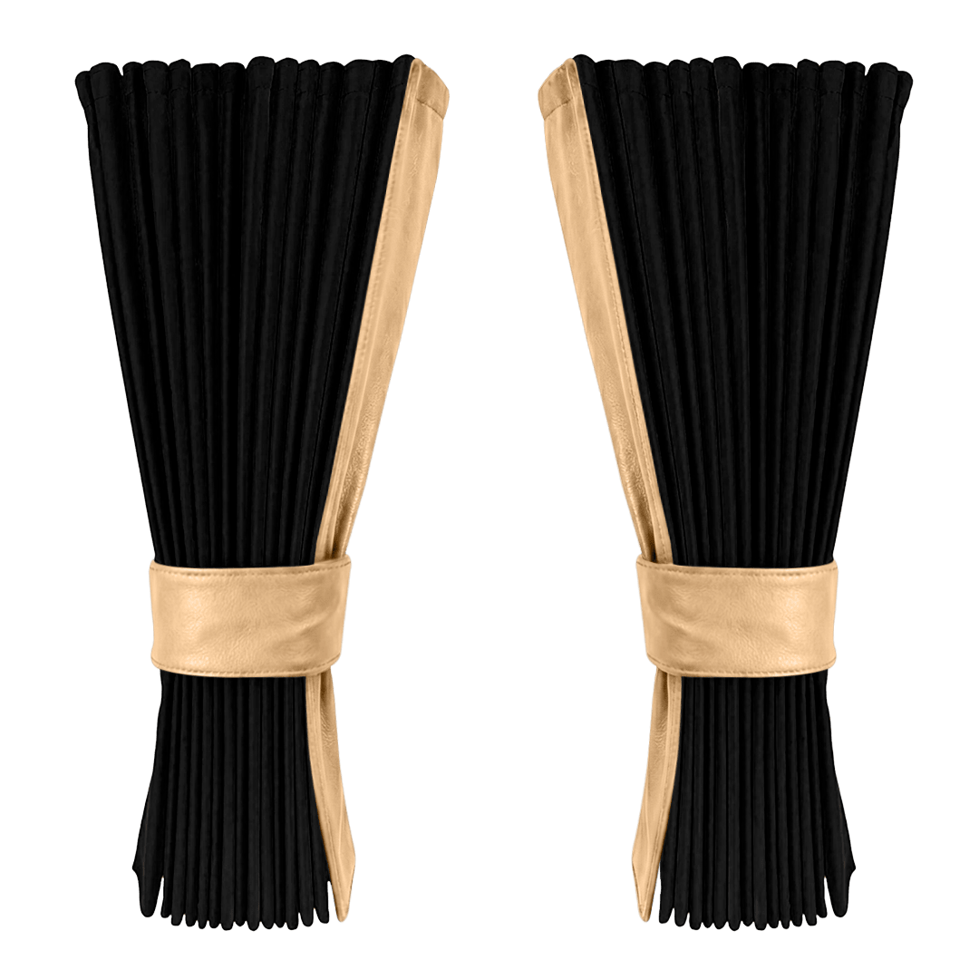 Gardin sort alcantar med nappa - Beige - KJoF - 