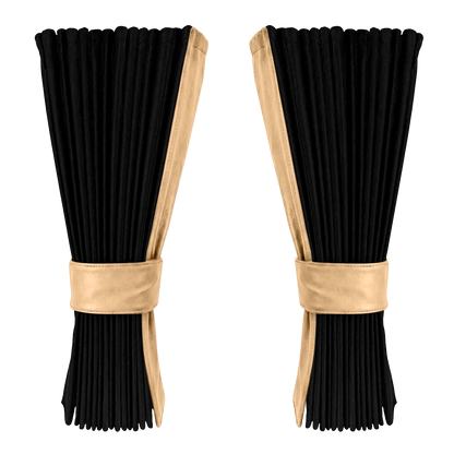 Gardin sort alcantar med nappa - Beige - KJoF - 