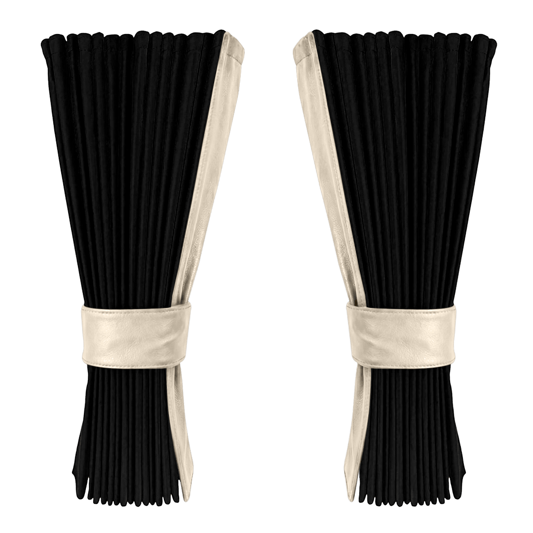 Gardin sort alcantar med nappa - Cream - KJoF - 