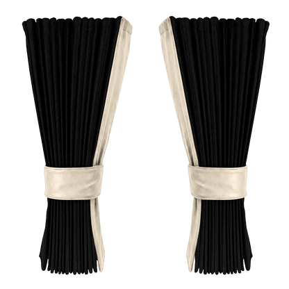 Gardin sort alcantar med nappa - Cream - KJoF - 