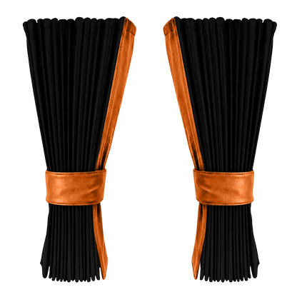 Gardin sort alcantar med nappa - Orange - KJoF - 