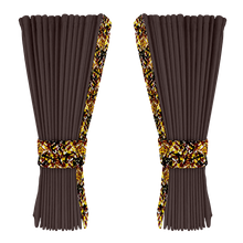 Gardin anthracite alcantar med plys