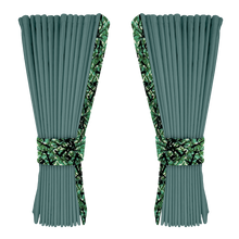 Gardin aronagrøn alcantar med plys