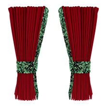 Gardin bordeaux alcantar med plys