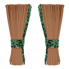 Gardin brun alcantar med plys