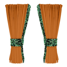 Gardin cognac alcantar med plys