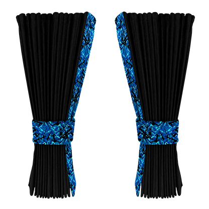 Gardin sort alcantar med plys