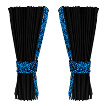 Gardin sort alcantar med plys