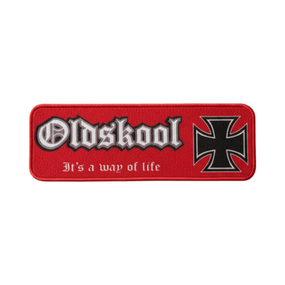 KJoF - Rød oldskool kryds - Instrumentbords måtte 60 x 20 cm -