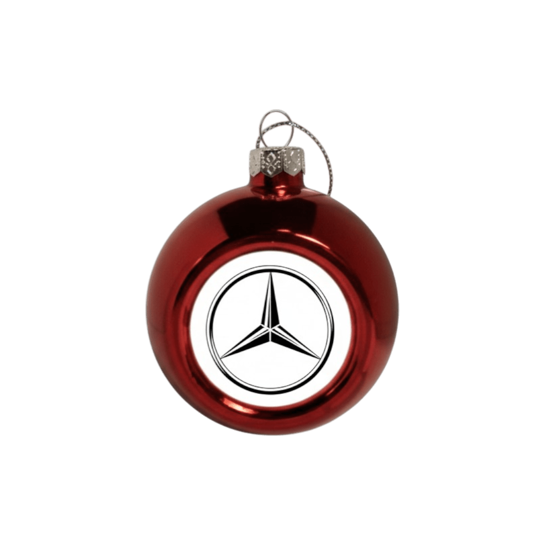 Julekugler - Mercedes - KJoF - Rød - 