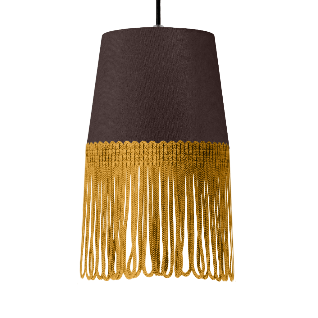 Lampe interiør alcantara anthracite - Guld - KJoF - 5cm - 