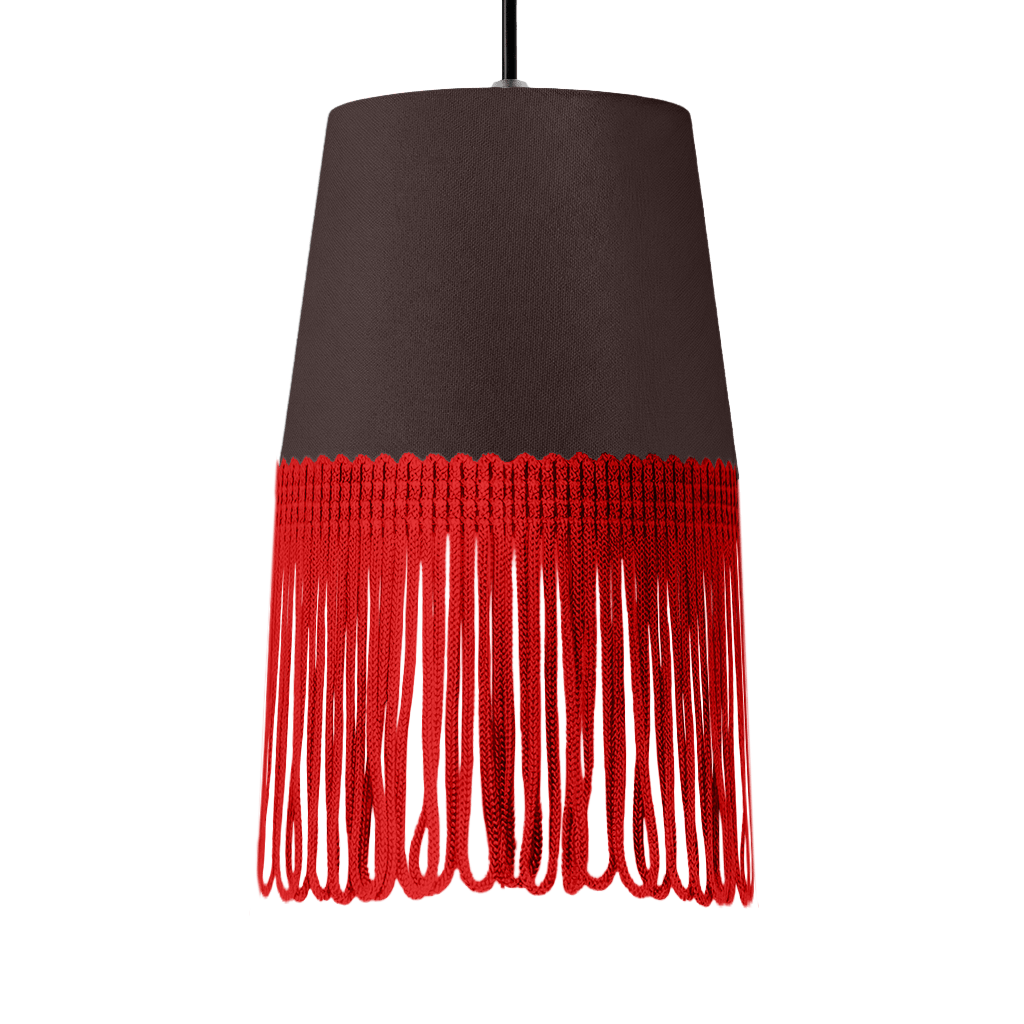 Lampe interiør alcantara anthracite - Rød - KJoF - 5cm - 
