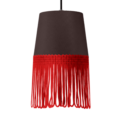 Lampe interiør alcantara anthracite - Rød - KJoF - 5cm - 